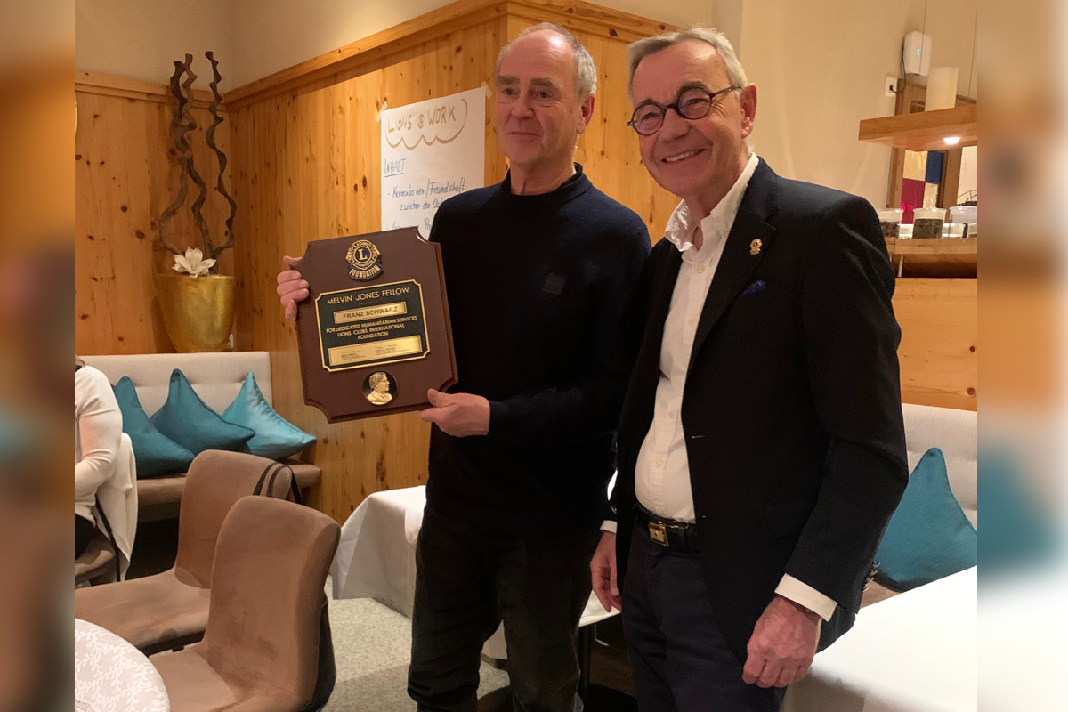 2023 Melvin-Jones-Award für Franz Schwarz.